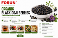 Organic Black Goji Berries 有机黑枸杞 (TOP Grade) 150G